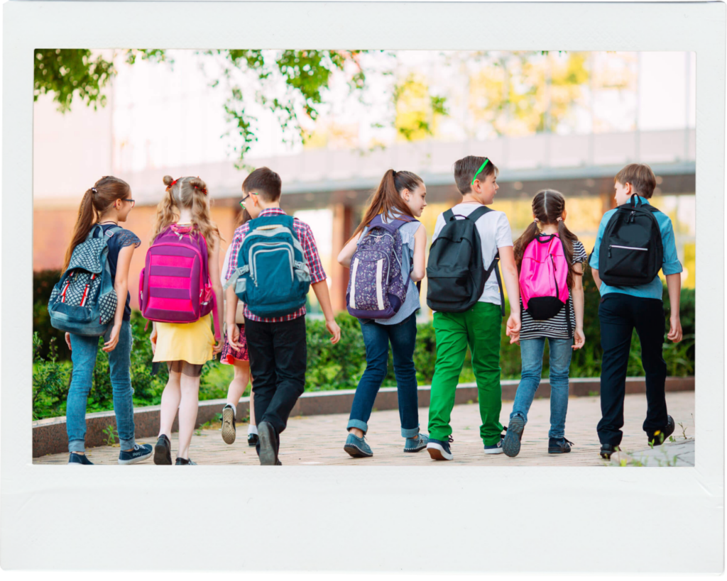 A group of young students attend a school in Kent