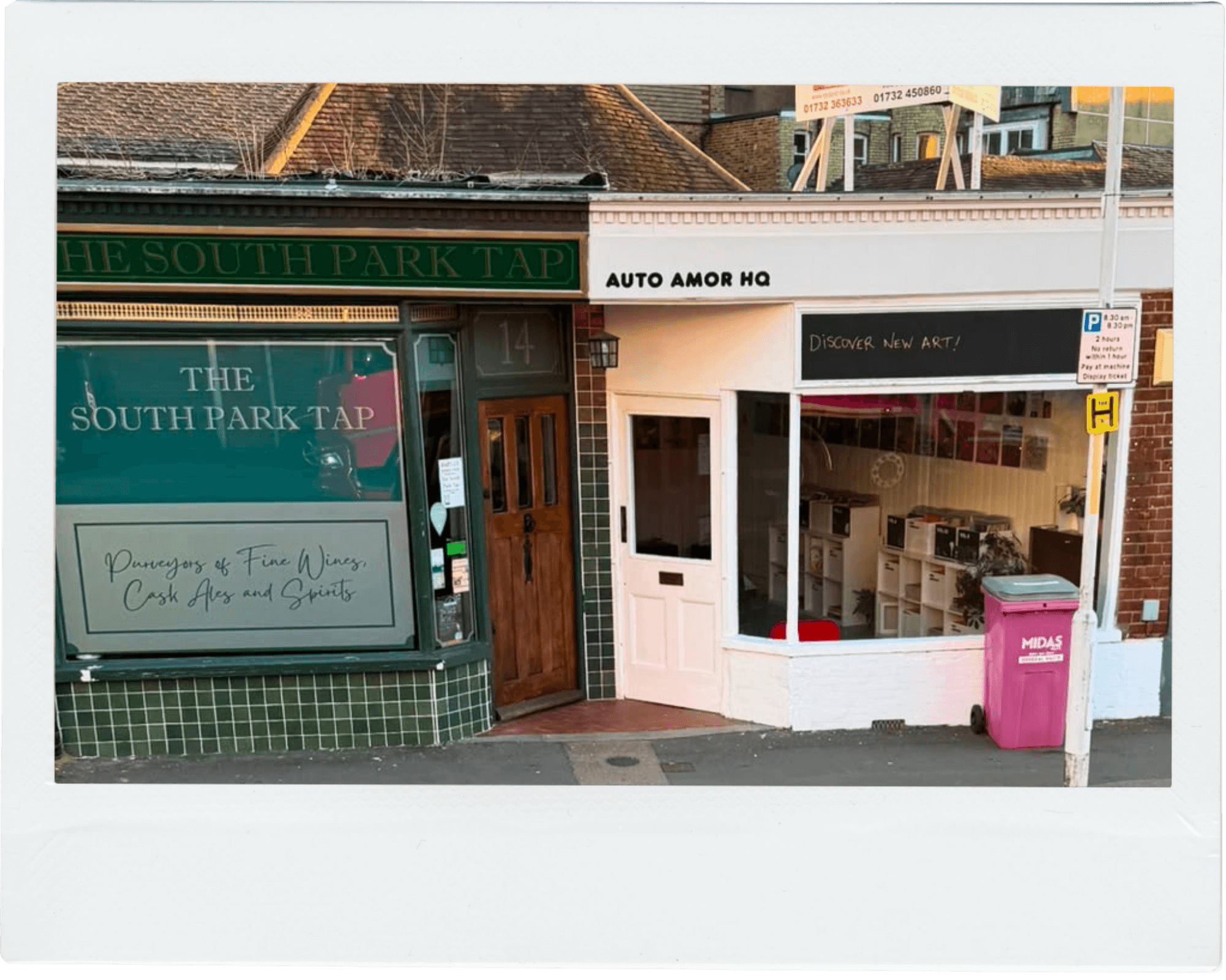 Midas Waste bin outside a retail business in Kent, illustrating commercial waste collection services for local retailers