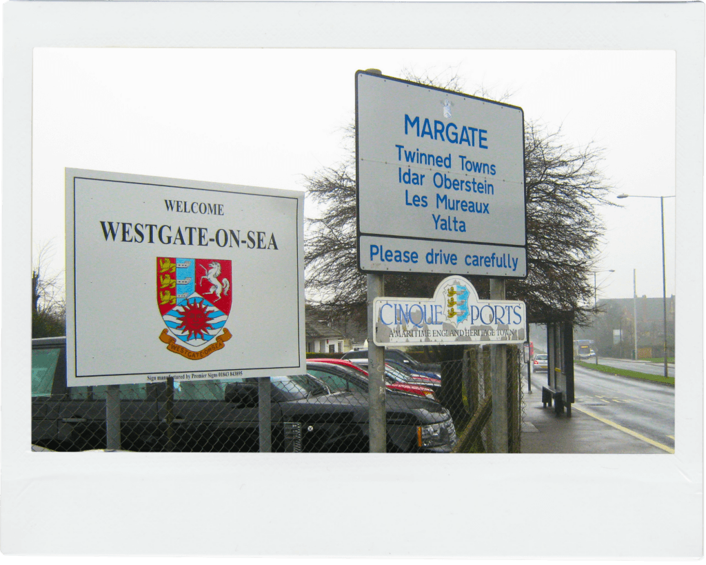 A sign for Westgate-on-Sea in Kent